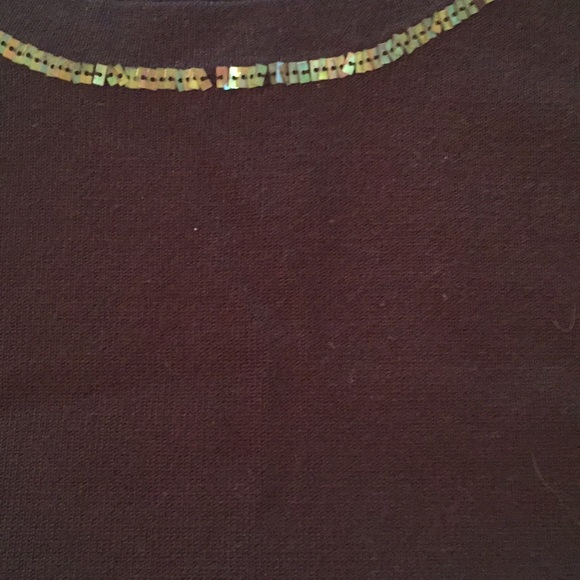 Nice brown with tiny sequins around the neck top - Picture 5 of 5